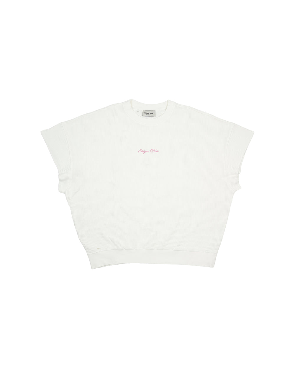 CN WAFFLE TEE | OFF-WHITE/PINK